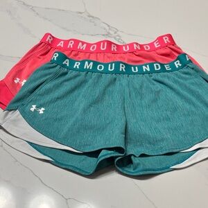Under Armour Coral and Turquoise Shorts